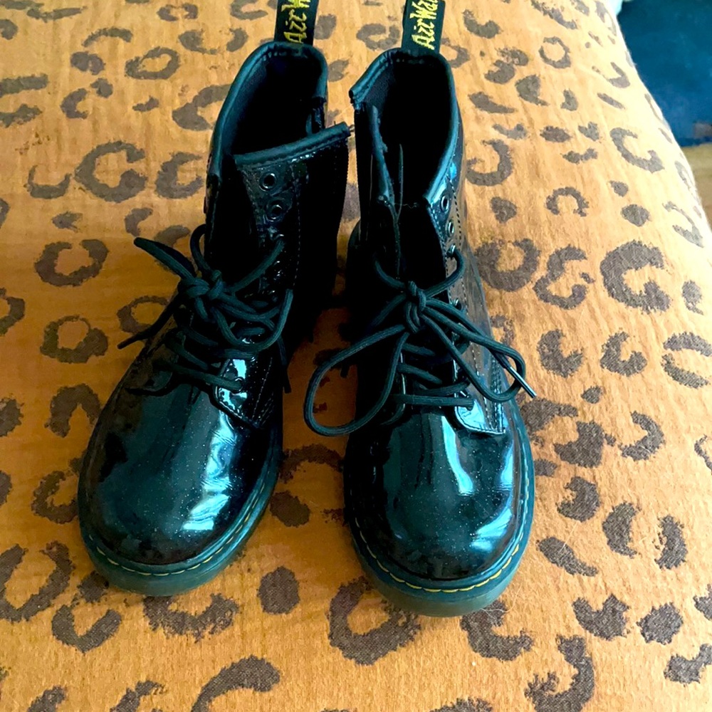 Sparkle black patent leather Dr. Martin’s